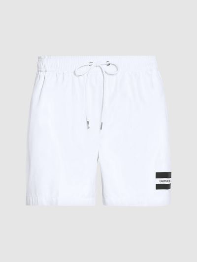 Calvin Klein Fürdőruha HU098026 | Calvin Klein Core Statement Medium Drawstring Férfi Úszónadrág Feh